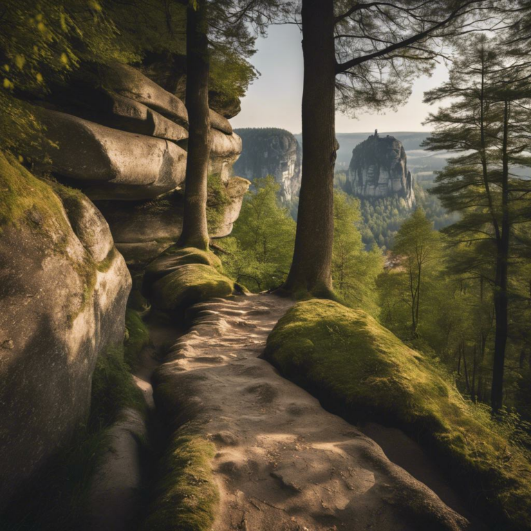 Wandern in der Sächsischen Schweiz: Boofe auf dem unteren Band westlich der Rotkehlchenstiege