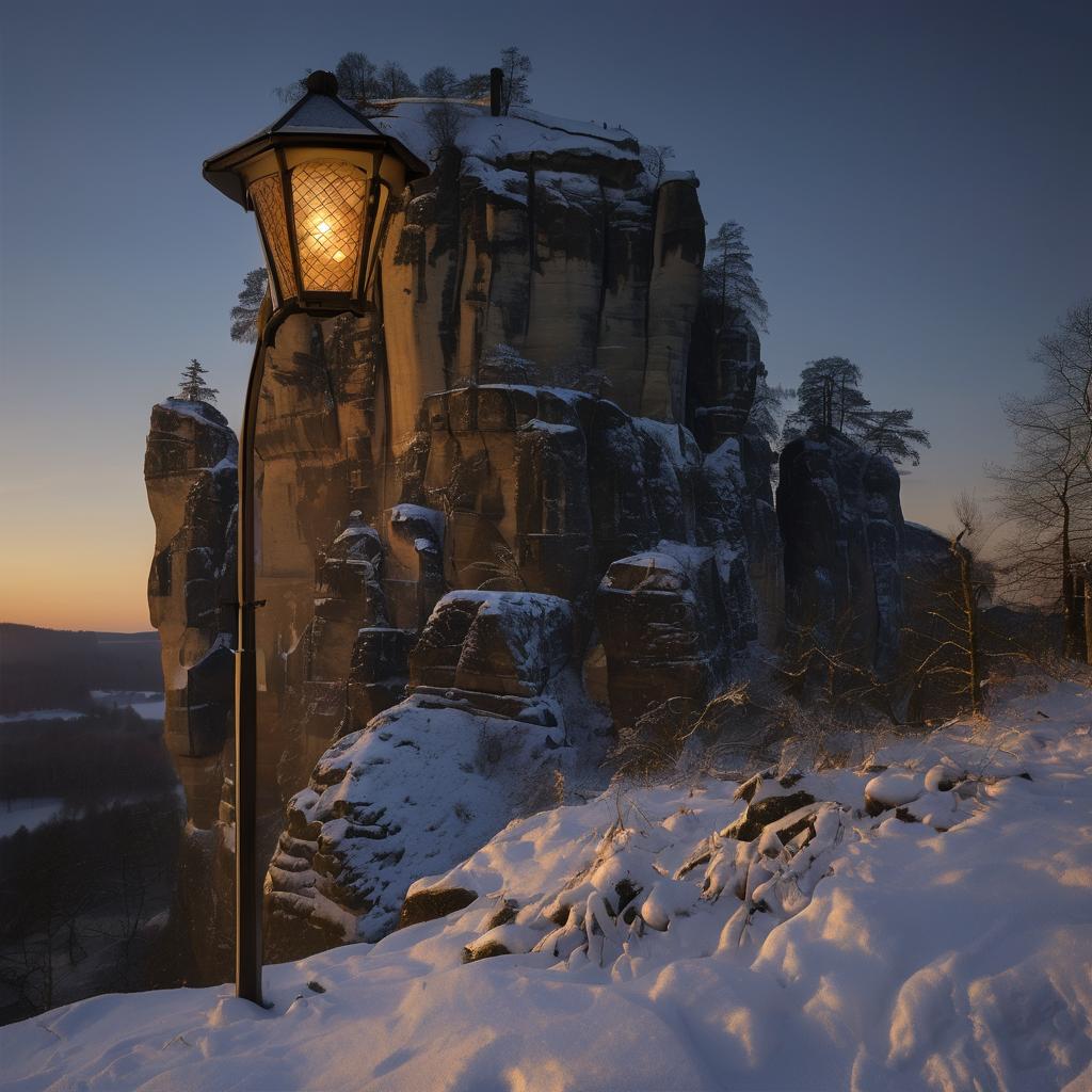 Entdecke die Sächsische Schweiz: Mit der LED Laterne warmes Licht