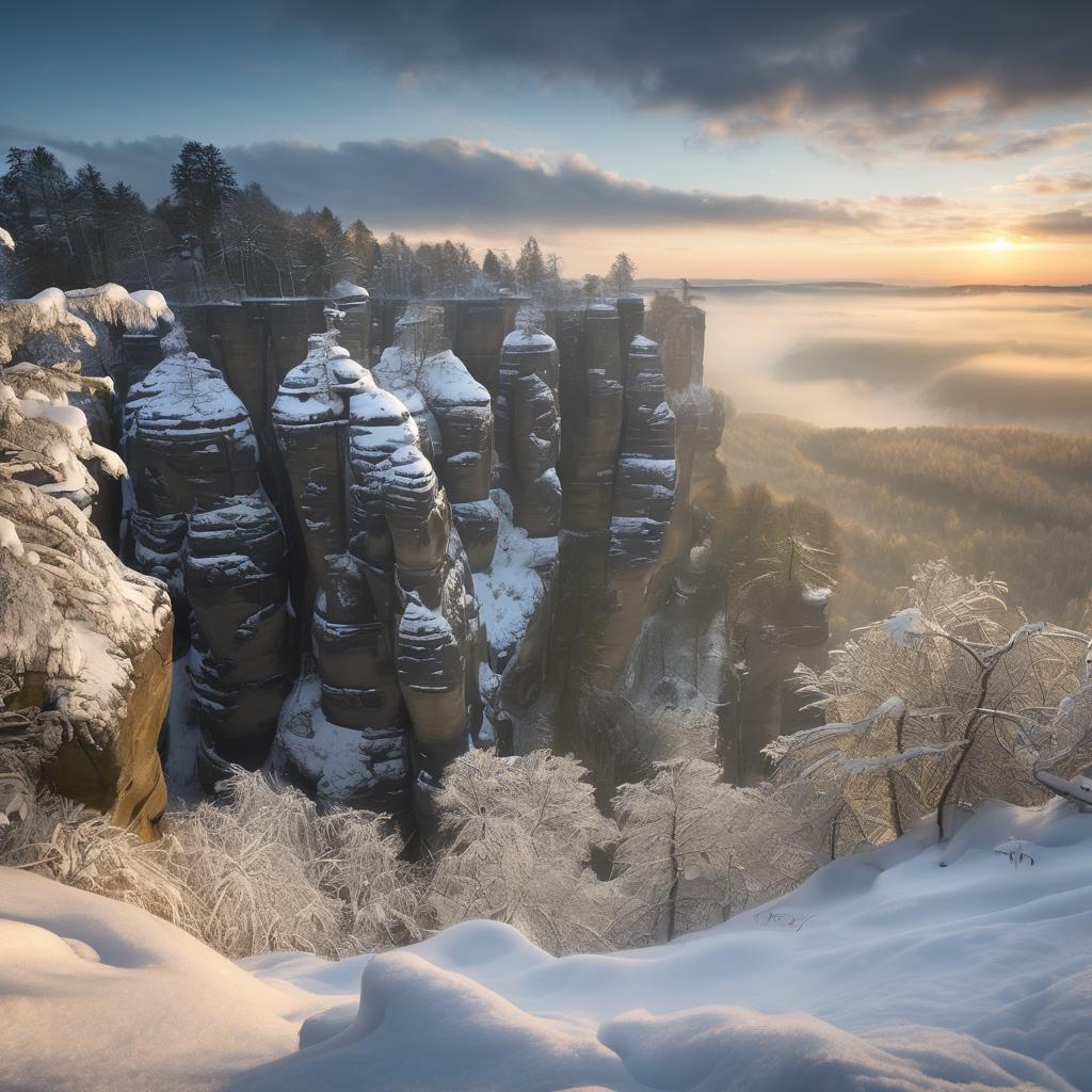 Entdecke die Sächsische Schweiz mit Gamaschen Schnee im Gepäck!