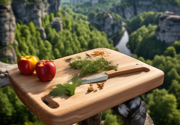 Entdecke die Sächsische Schweiz mit einem Outdoor Schneidebrett