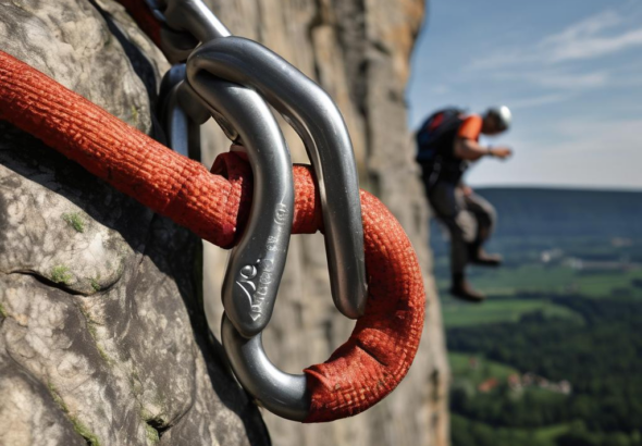 Kletterabenteuer in der Sächsischen Schweiz: Karabiner mit Schnapper
