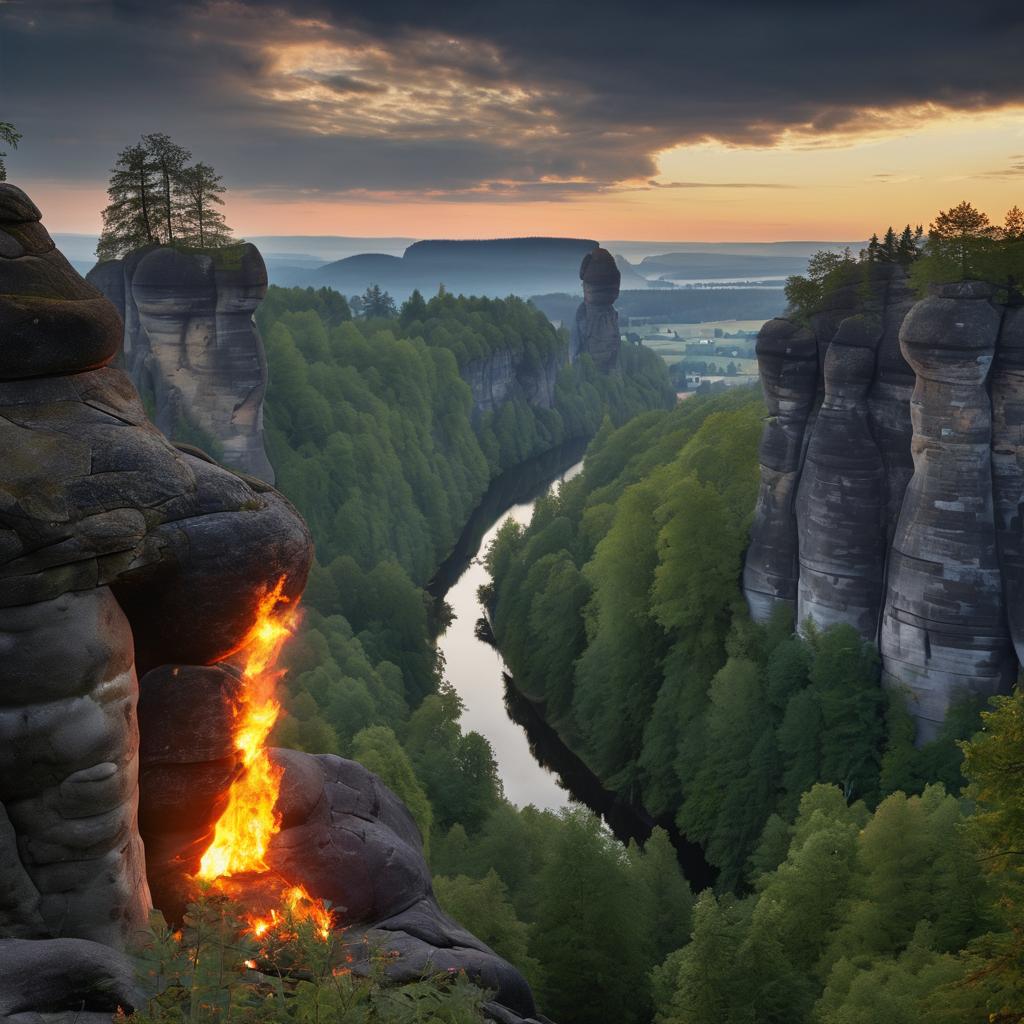 Entdecke die Schönheit der Sächsischen Schweiz und die Feuerpfanne